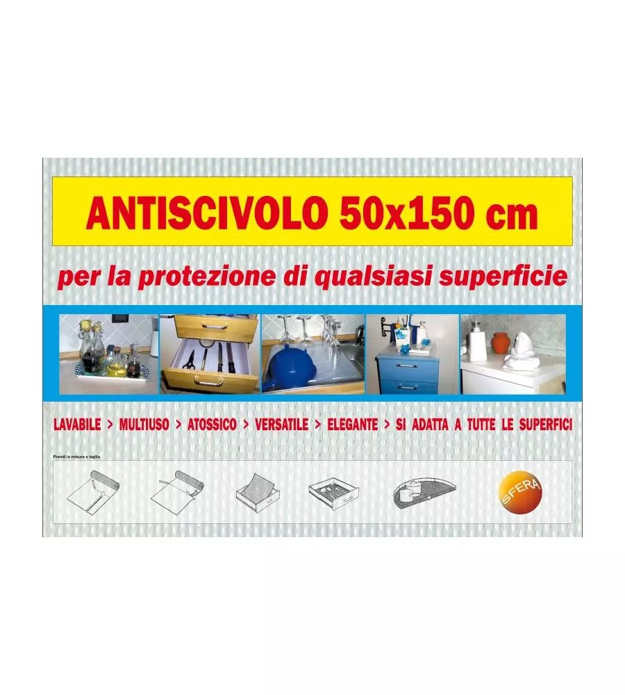 "pratiko"  la protezione antiscivolo universale multisuperfici - arancio frost - 50x150 cm.